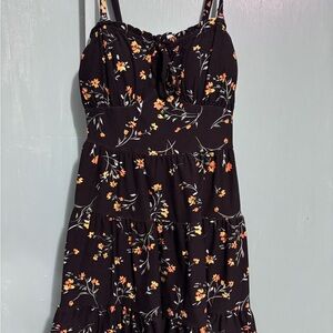 No Boundaries Black Floral Dress